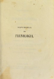 Cover of: Nuevo manual de frenoloj©Ưa, escrito en ingl©♭s ...