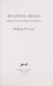 Cover of: Reading Rilke by William H. Gass