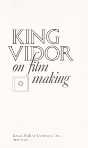 Cover of: King Vidor on film making.