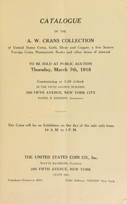 Cover of: Catalogue of the A. W. Crans collection