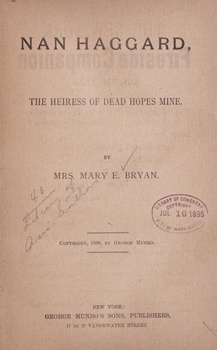 cover of Nan Haggard