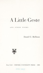 Cover of: A little geste, and other poems