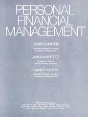 Cover of: Personal financial management