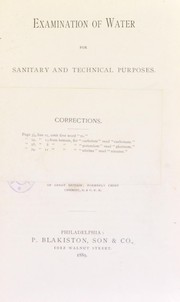 Examination of water for sanitary and technical purposes