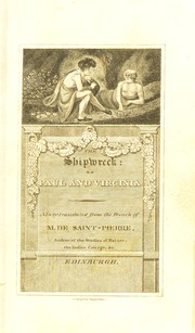 Cover of: The shipwreck, or Paul and Virginia
