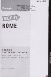 Cover of: Fodor's see it Rome by Sally Roy, Laura Linder