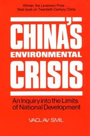 Cover of: China's Environmental Crisis by Vaclav Smil