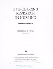 Cover of: Introducing research in nursing by Holly Skodol Wilson