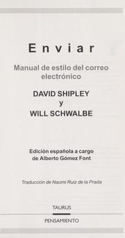 Cover of: Enviar: manual de estilo del correo electro nico