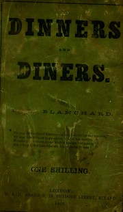 Cover of: Dinners and diners at home and abroad by E. L. Blanchard