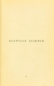 Cover of: Egyptian science from the monuments and ancient books by V. E. Johnson