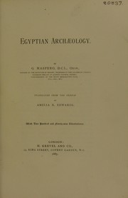 Cover of: Egyptian archaeology by Gaston Maspero