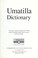 Cover of: Umatilla dictionary
