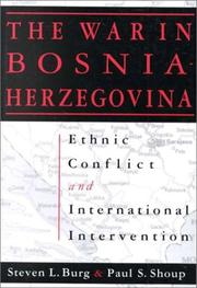 Cover of: The War in Bosnia-Herzegovina : Ethnic Conflict and International Intervention