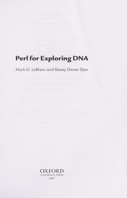 Cover of: Perl for exploring DNA