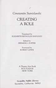 Cover of: Creating a role | Konstantin Stanislavsky