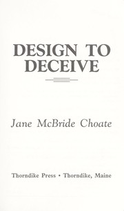 Cover of: Design to deceive