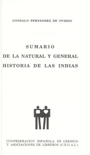 Cover of: Sumario de la natural y general historia de las Indias