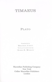 Cover of: Plato | Benjamin Jowett