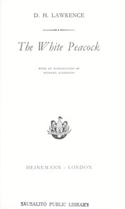 Cover of: The white peacock by David Herbert Lawrence