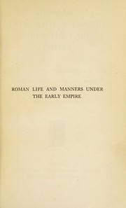 Cover of: Roman life and manners under the early empire