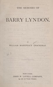 Cover of: The memoirs of Barry Lyndon