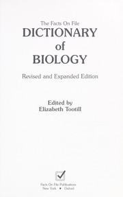 Cover of: The Facts on File dictionary of biology