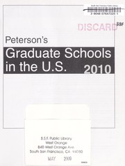 Cover of: Peterson's graduate schools in the U.S. 2010 by Peterson's (Firm : 2006- )