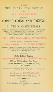 Cover of: The numismatic collection of Dr. H.H. Stebbins ...