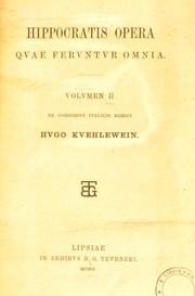 Cover of: Opera quae feruntur omnia by Hippocrates