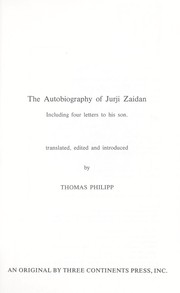 Cover of: Autobiography of Jurji Zaidan