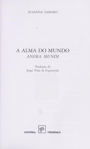 Cover of: A Alma do mundo: anima mundi
