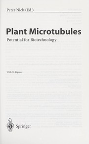 Cover of: Plant microtubules : potential for biotechnology by 