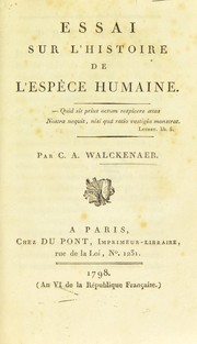 Cover of: Essai sur l'histoire de l'esp©·ce humaine ...