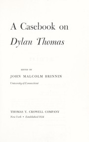 Cover of: A casebook on Dylan Thomas.