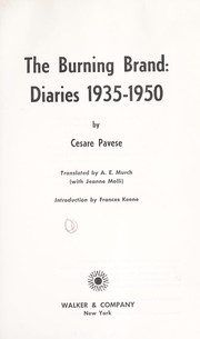 Cover of: The burning brand: diaries 1935-1950