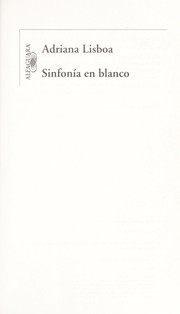 Cover of: Sinfonia em branco
