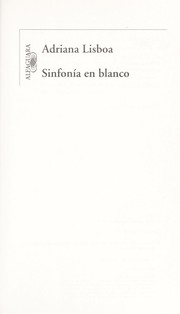 Cover of: Sinfonía en blanco