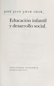 Cover of: Educación infantil y desarrollo social