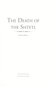 Cover of: The death of the shtetl | Yehuda Bauer