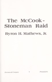 Cover of: The McCook-Stoneman raid by Byron H. Mathews