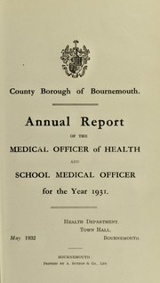 Cover of: [Report 1931]