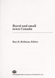 Cover of: Rural and small town Canada