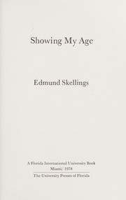 Cover of: Showing my age