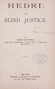 Cover of: Hedri; or, Blind justice.