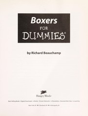 Cover of: Boxers for dummies by Richard G. Beauchamp