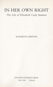 Cover of: In her own right by Elisabeth Griffith