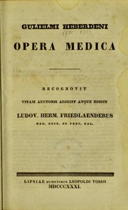 Cover of: Opera medica by William Heberden