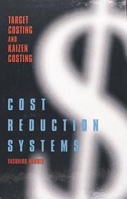 Cover of: Cost reduction systems: target costing and kaizen costing