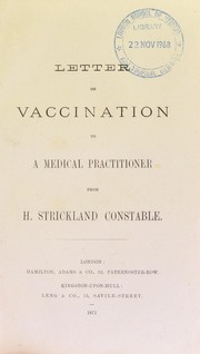 Cover of: Letter on vaccination to a medical practitioner
